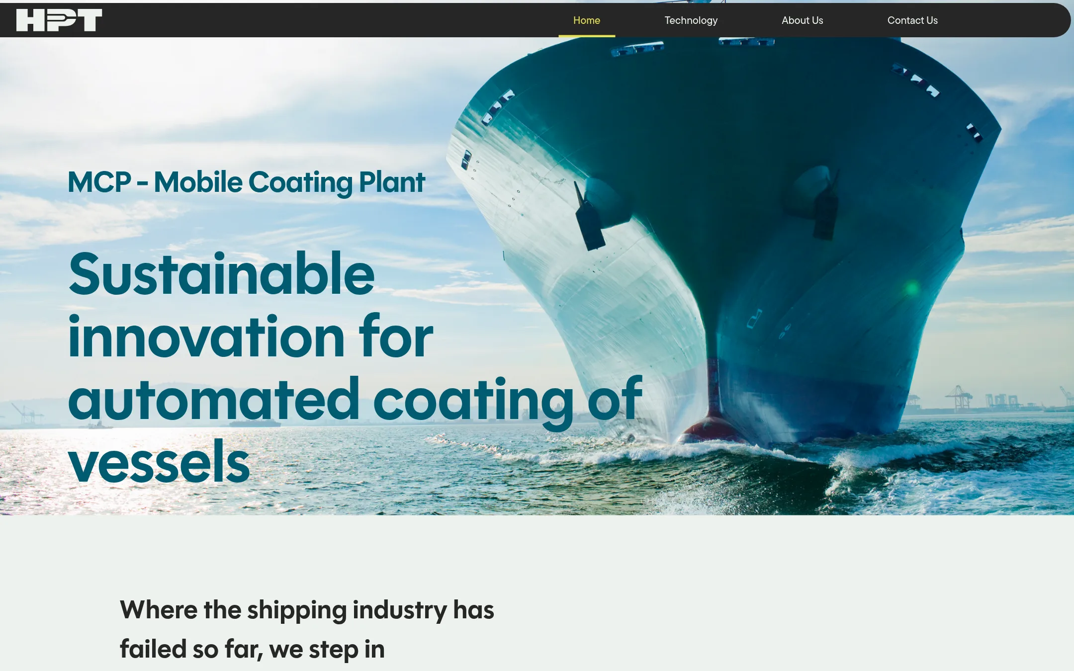 HPT Maritime Tech, Startseite